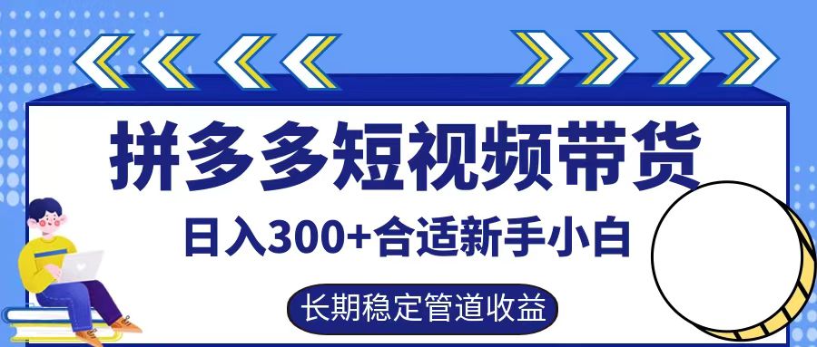 拼多多短视频带货日入300+，实操账户展示看就能学会-Xiaobei云