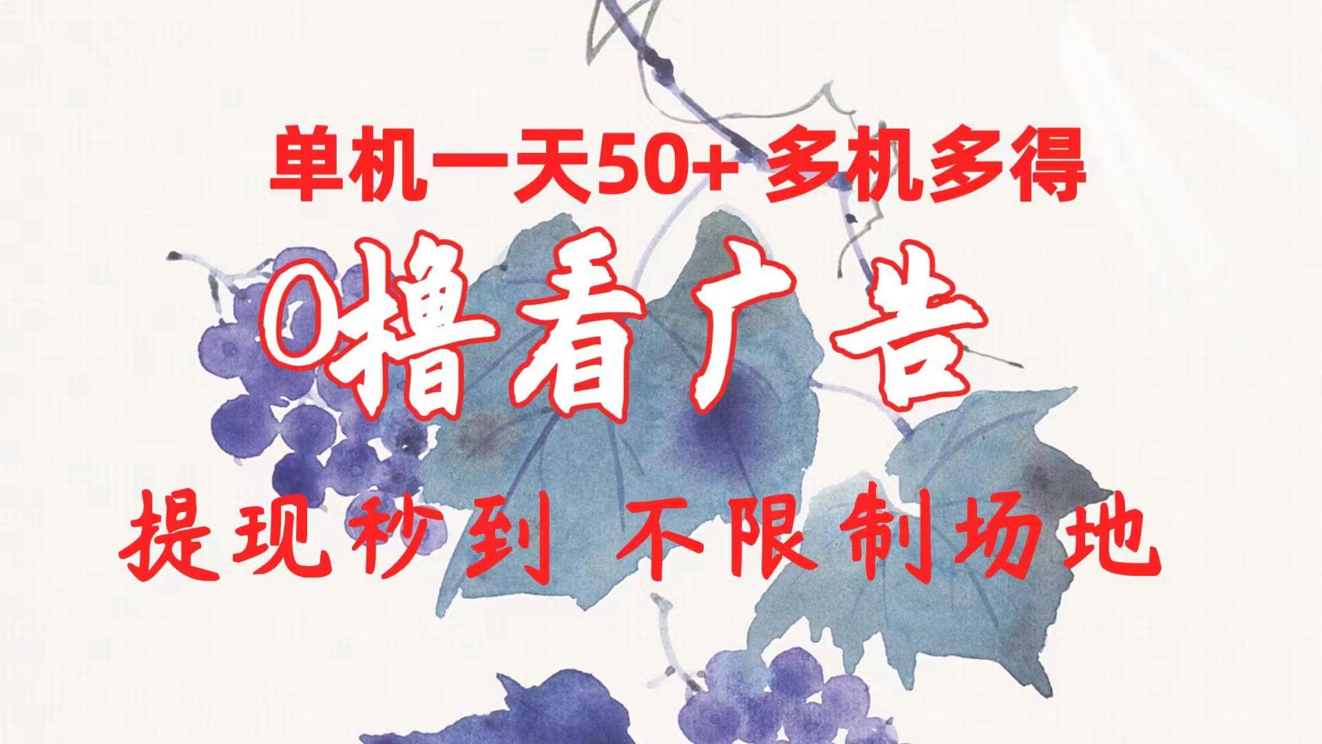 0撸看广告 单机一天50+多机多得 提现秒到 不限制场地操作-Xiaobei云