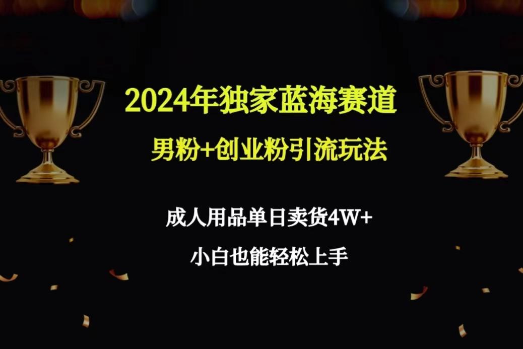 2024年独家蓝海赛道男粉+创业粉引流玩法，成人用品单日卖货4W+保姆教程-Xiaobei云
