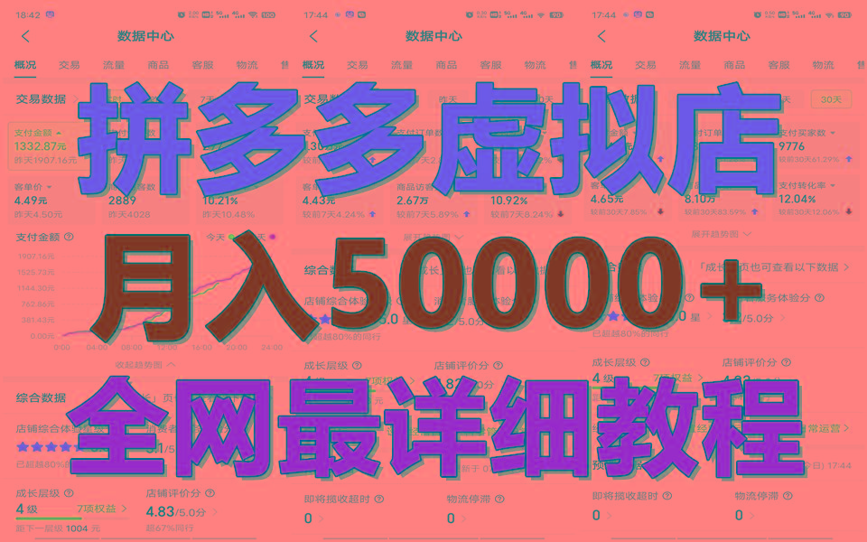 拼多多虚拟电商训练营月入50000+你也行，暴利稳定长久，副业首选-Xiaobei云