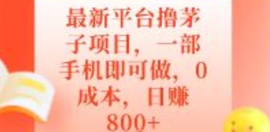 最新平台撸茅子项目，一部手机即可做，0成本，日赚800+-Xiaobei云