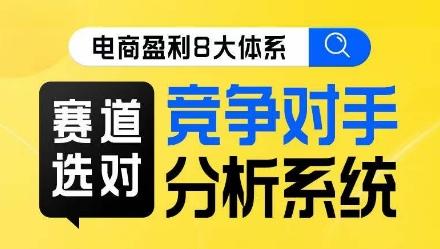 电商盈利8大体系·赛道选对，​竞争对手分析系统线上课-Xiaobei云
