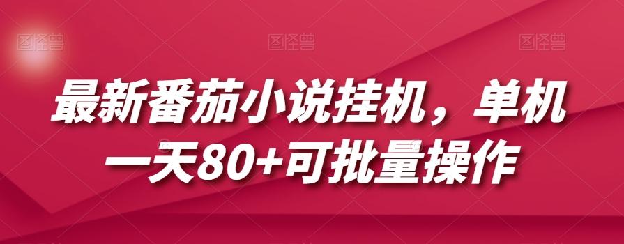 最新番茄小说挂机，单机一天80+可批量操作【揭秘】-Xiaobei云